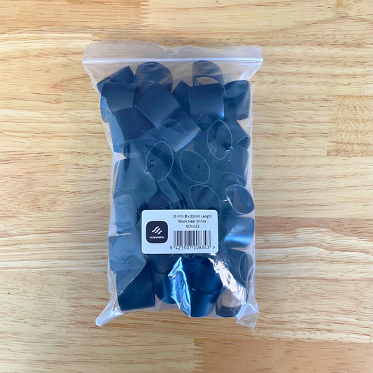 Heat Shrink - Black 19 mm Ø x 23mm Length  (50 pack)
