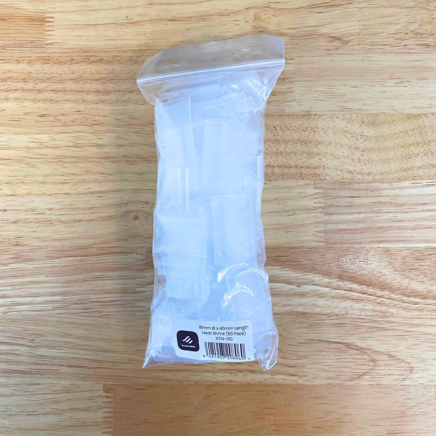 Heat Shrink - Clear 15mm Ø x 40mm Length (50 pack)